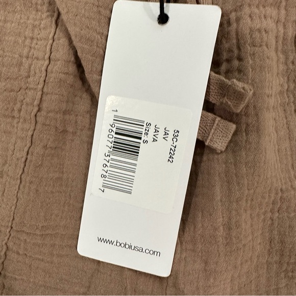 Bobi Los Angeles Women’s Java Beach Gauze Pull-On Shorts with Pockets Size S NWT - Picture 5 of 9